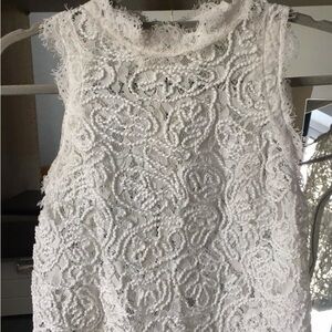 Zara White Lace Top